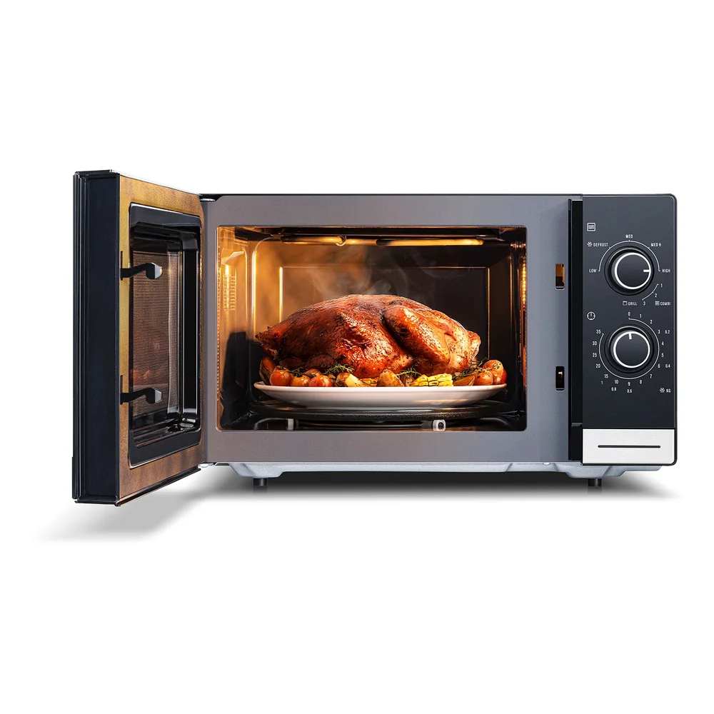 Lò vi sóng Electrolux EMM2318X 23 lít - cửa mở, nướng gà trong khoang lò