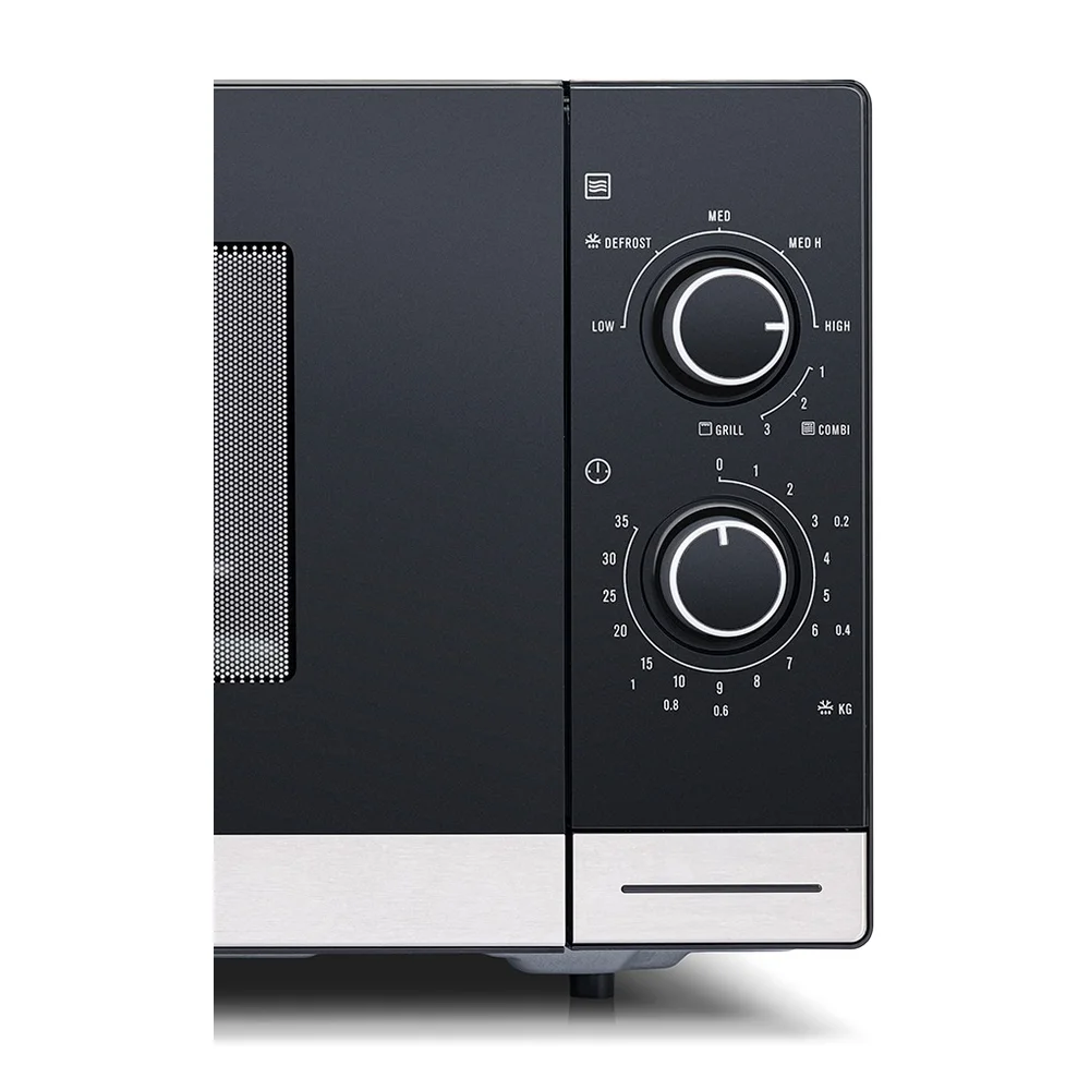 Lò vi sóng Electrolux EMM2318X 23 lít - cận cảnh núm chỉnh công suất và hẹn giờ