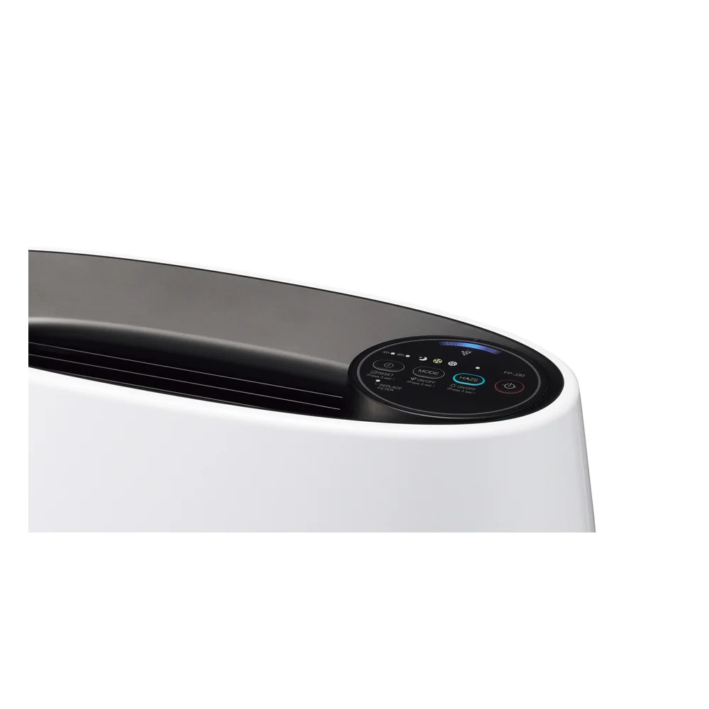Máy lọc không khí Sharp FP-J30E-B - cận cảnh bảng điều khiển cảm ứng, nút HAZE