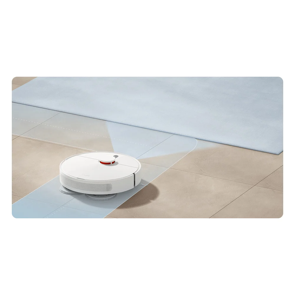 Robot hút bụi Xiaomi S10+ đang lau sàn và tự tránh thảm