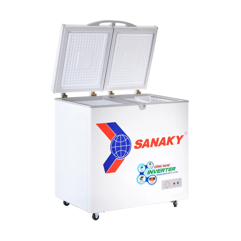 Tủ đông Sanaky Inverter VH-2599A3 - hai cánh mở, lòng tủ có giỏ đựng